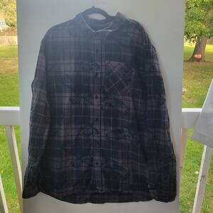 Spyder "Creston" Flannel Long Sleeve Shirt Eagle Size XXL BLACK